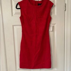 NWT B Darlin Red Sheath Mini Dress Crew Neck Sleeveless SIZE 9/10